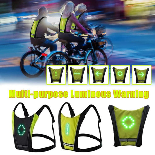 Gilet de Cyclisme avec Signal LED Sans Fil pour une Visibilité Optimale