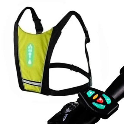 Gilet de Cyclisme avec Signal LED Sans Fil pour une Visibilité Optimale