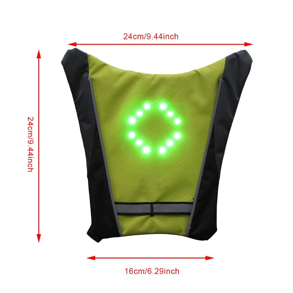 Gilet de Cyclisme avec Signal LED Sans Fil pour une Visibilité Optimale