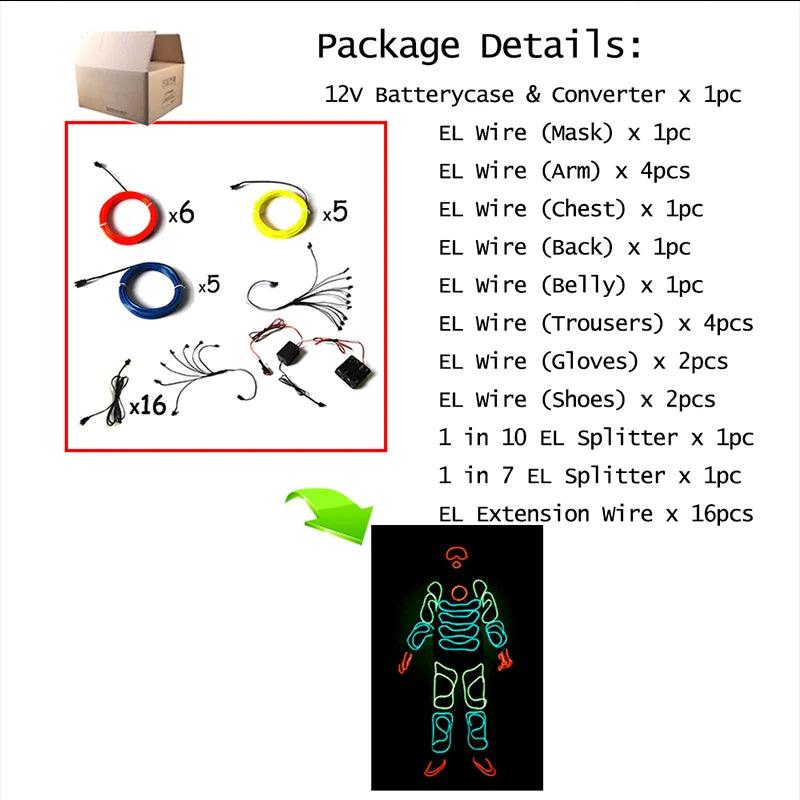 Kit de création de vêtements lumineux avec technologie EL