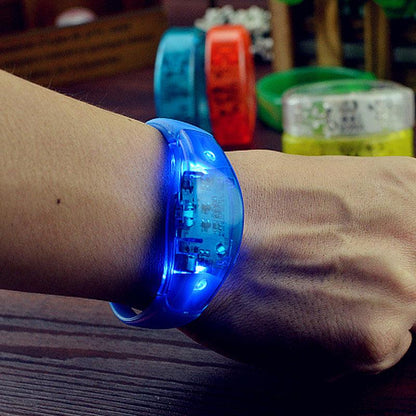 Bracelet Lumineux LED à Contrôle Vocal pour Boîte de Nuit et Fêtes