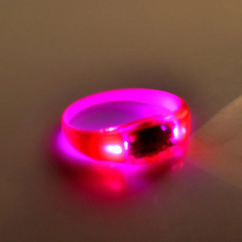 Bracelet Lumineux LED à Contrôle Vocal pour Boîte de Nuit et Fêtes