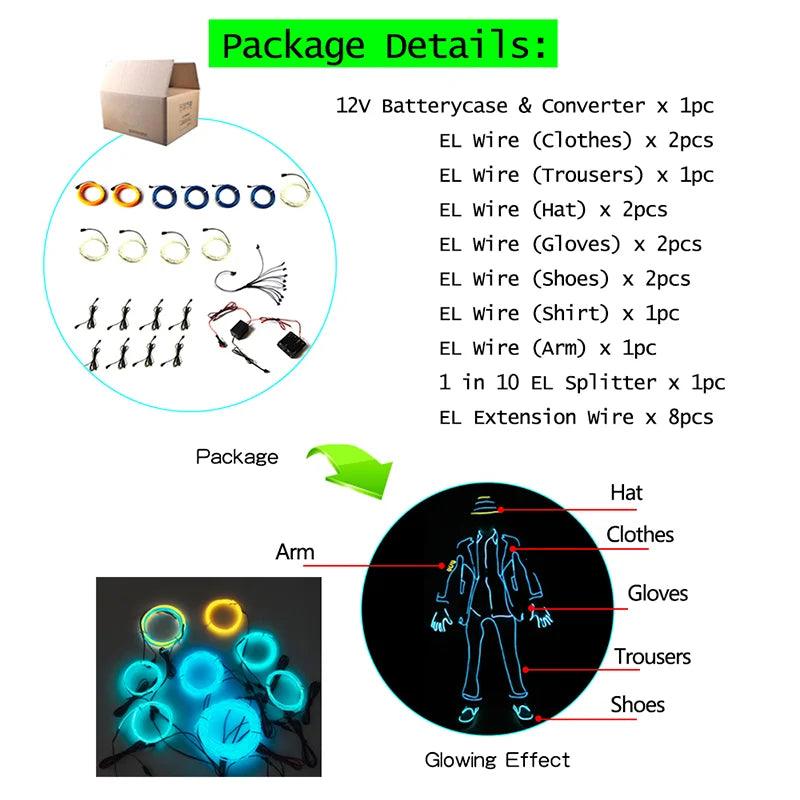 Kit de création de vêtements lumineux avec technologie EL