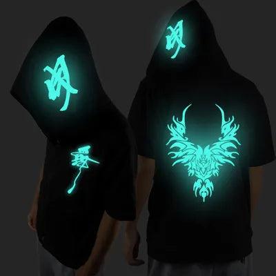 Sweat à Capuche Lumineux pour Hommes - Mode Fluo Phosphorescent