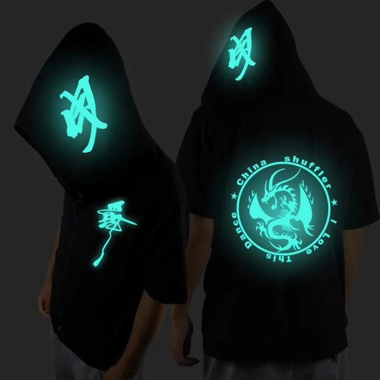 Sweat à Capuche Lumineux pour Hommes - Mode Fluo Phosphorescent