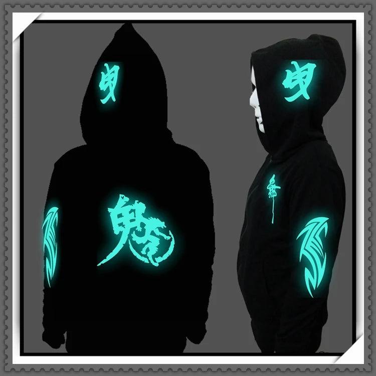 Sweat à Capuche Lumineux pour Hommes - Mode Fluo Phosphorescent