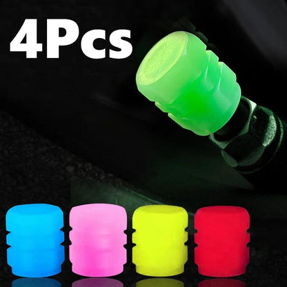 Capuchons de Valve Lumineux en Plastique ABS pour Sécurité Nocturne et Mode Fluo - Variante