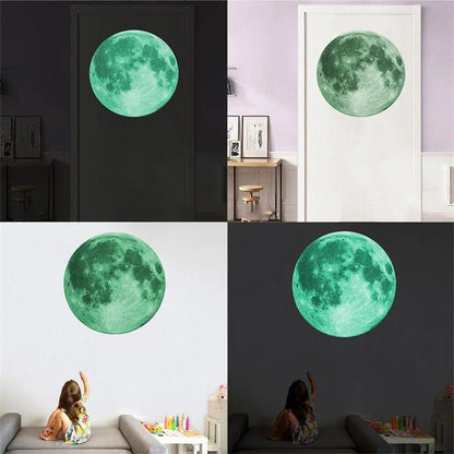 Autocollants Muraux Lumineux Lune et Étoiles - Décoration Phosphorescente pour Chambre d'Enfant