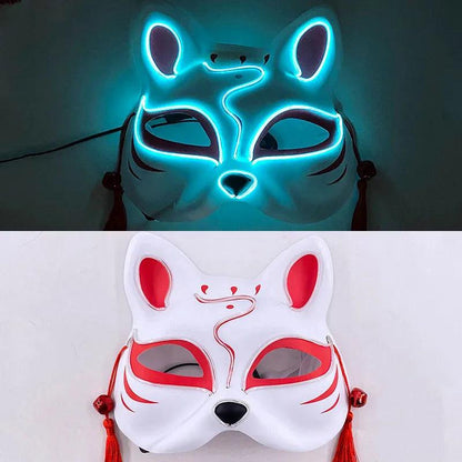 Masque Lumineux LED en Forme de Renard - Accessoire de Fête Innovant - Variante