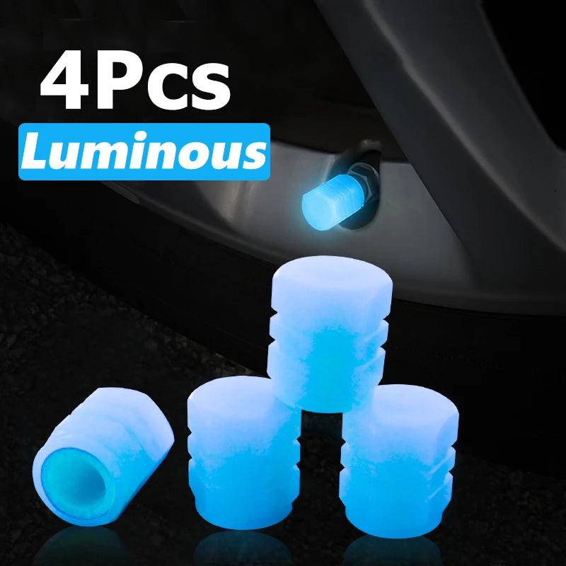 Capuchons de Valve Lumineux en Plastique ABS pour Sécurité Nocturne et Mode Fluo - Variante