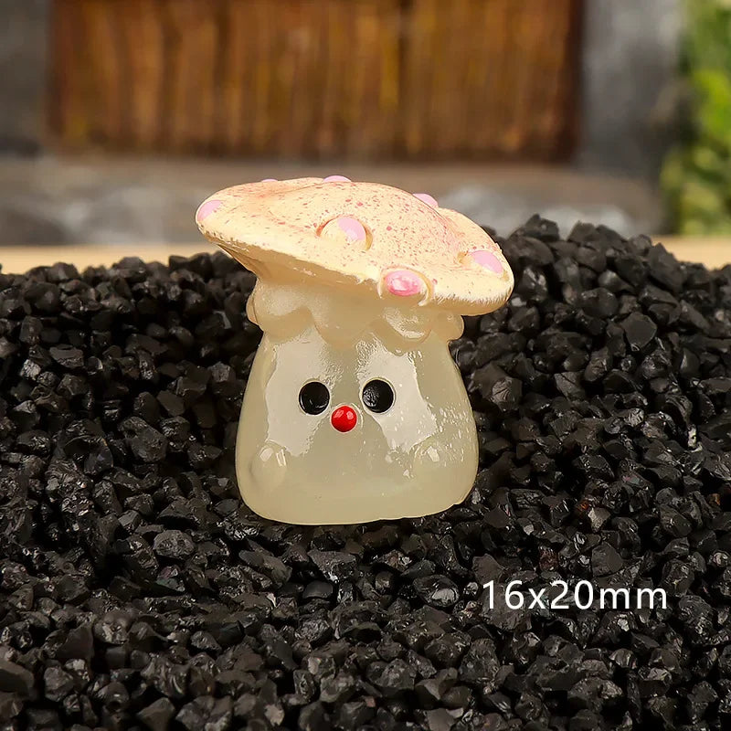 Mini champignons en résine pour décoration de maison ou jardin féerique - Paquet de 6