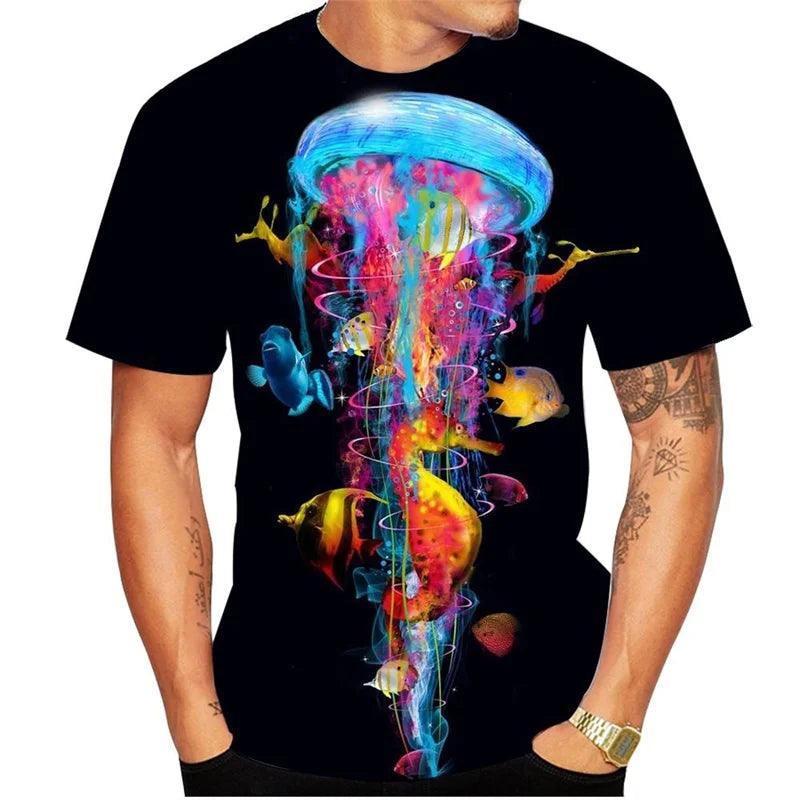 T-shirt Hip Hop à Imprimé 3D Polyvalent pour Hommes, Femmes et Enfants - Variante