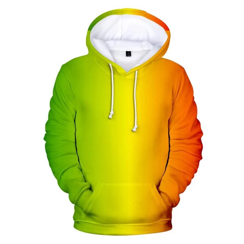 Sweat à Capuche Vert Fluo à Impression 3D - Variante