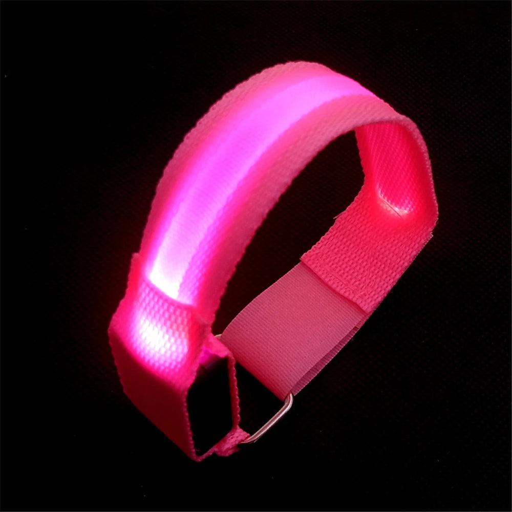 Bracelet de Course Lumineux LED à Charge USB avec Bande Réfléchissante - Variante