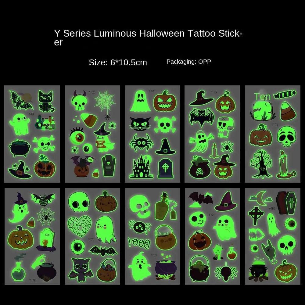 Tatouages Temporaires Halloween 3D Phosphorescents - Variante