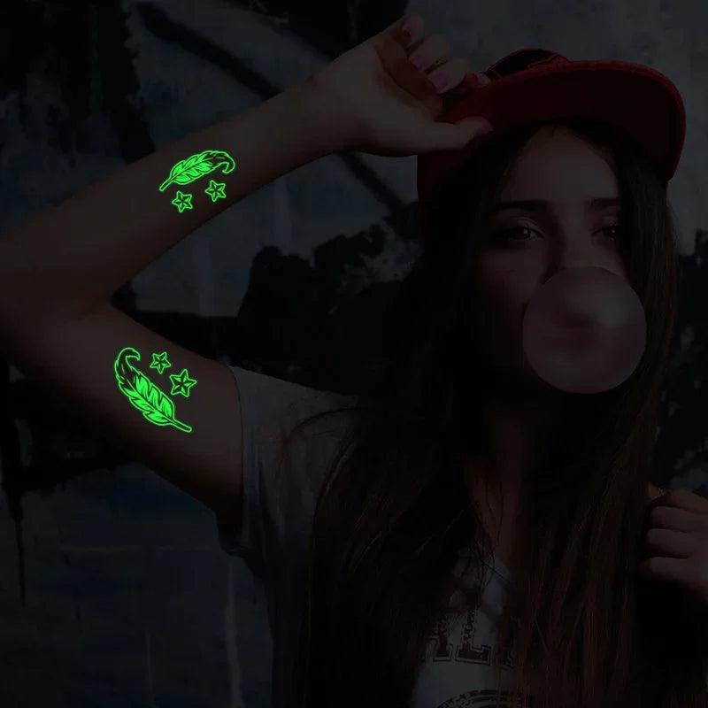 Tatouages Temporaires Fluorescents de MicroJoy pour une Mode Fluo Lumineuse