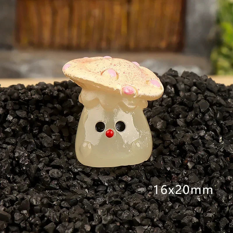 Mini champignons en résine pour décoration de maison ou jardin féerique - Paquet de 6 - Variante