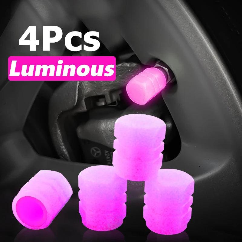 Capuchons de Valve Lumineux en Plastique ABS pour Sécurité Nocturne et Mode Fluo - Variante