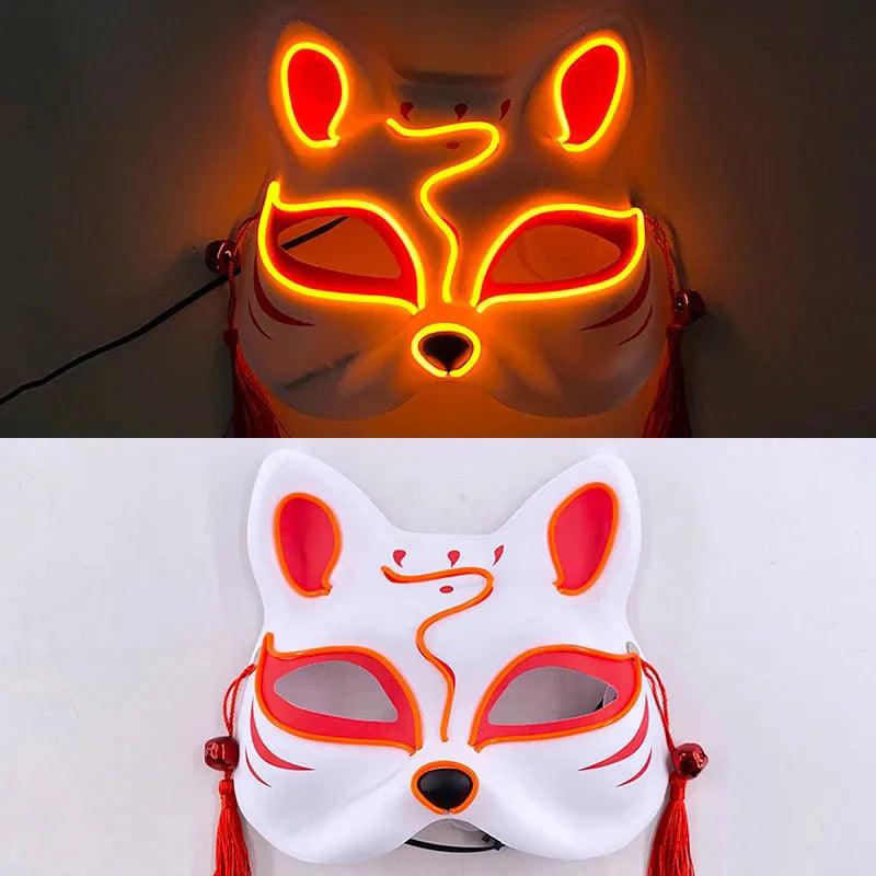 Masque Lumineux LED en Forme de Renard - Accessoire de Fête Innovant - Variante