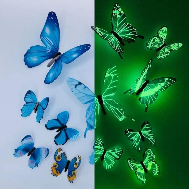 Papillons 3D en Papier Brillant pour Décoration Murale - Variante