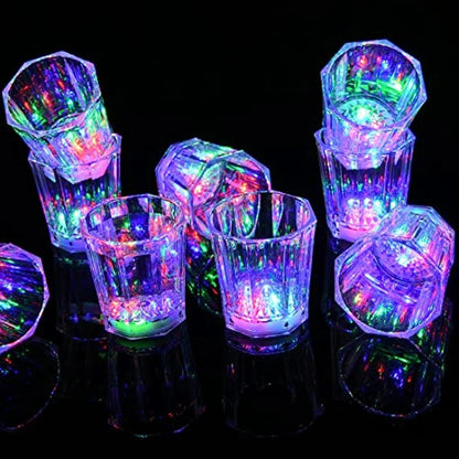 Verres Lumineux en Acrylique avec Lampe LED Colorée