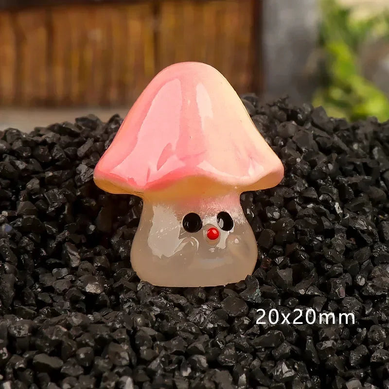 Mini champignons en résine pour décoration de maison ou jardin féerique - Paquet de 6 - Variante