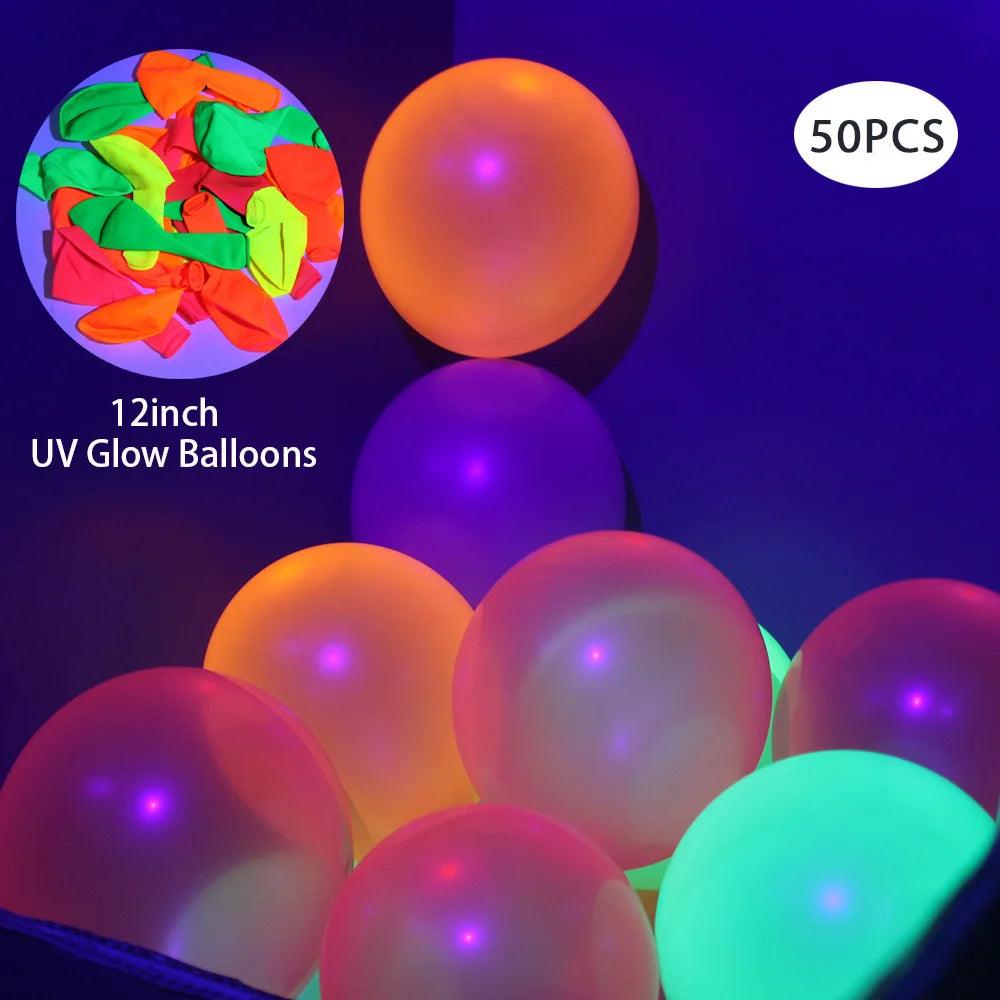 Ballons Réactifs UV pour Fêtes Fluorescentes - Variante