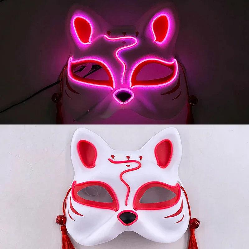 Masque Lumineux LED en Forme de Renard - Accessoire de Fête Innovant - Variante