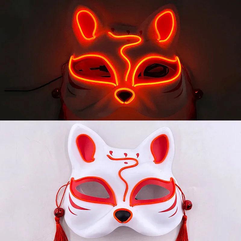 Masque Lumineux LED en Forme de Renard - Accessoire de Fête Innovant - Variante