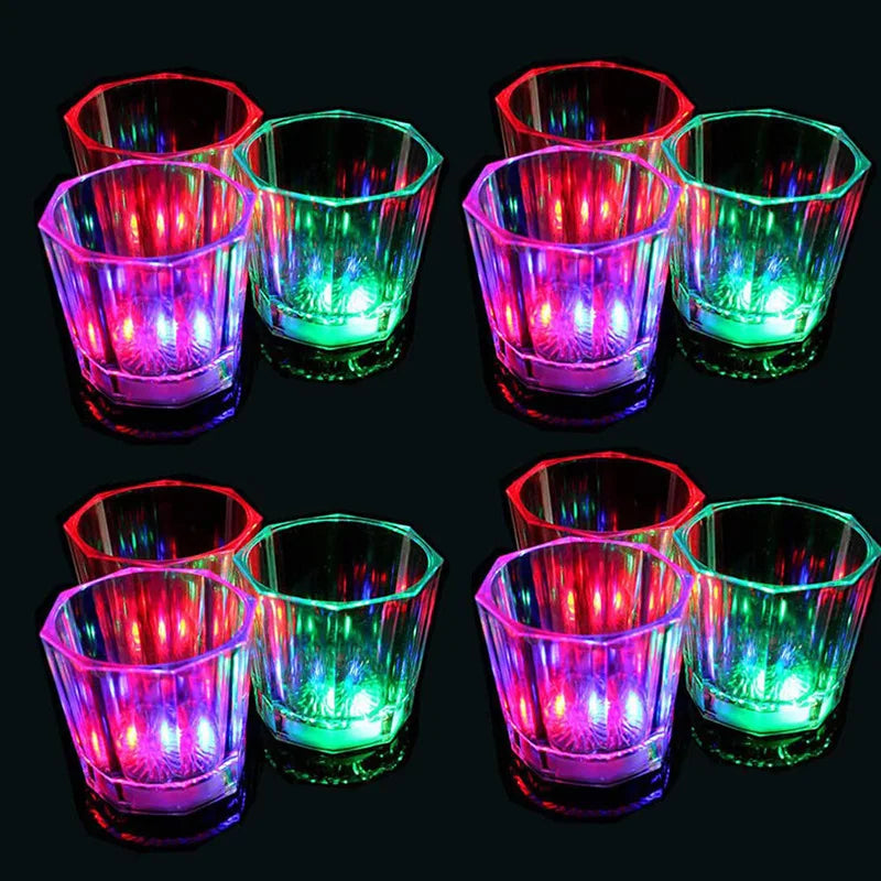 Verres Lumineux en Acrylique avec Lampe LED Colorée - Variante