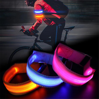 Bracelet de Course Lumineux LED à Charge USB avec Bande Réfléchissante