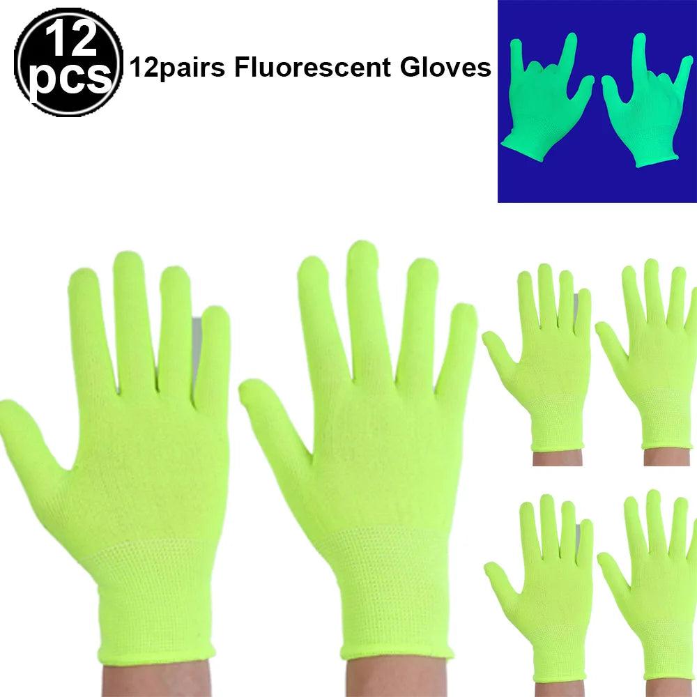 Gants Fluorescents pour un Style Lumineux et Coloré - Variante