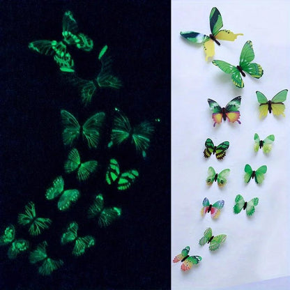 Papillons 3D en Papier Brillant pour Décoration Murale