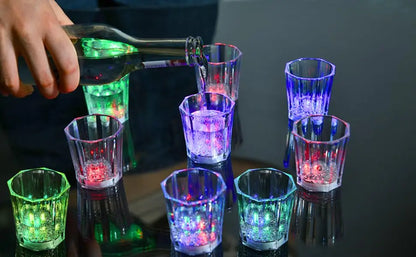 Verres Lumineux en Acrylique avec Lampe LED Colorée