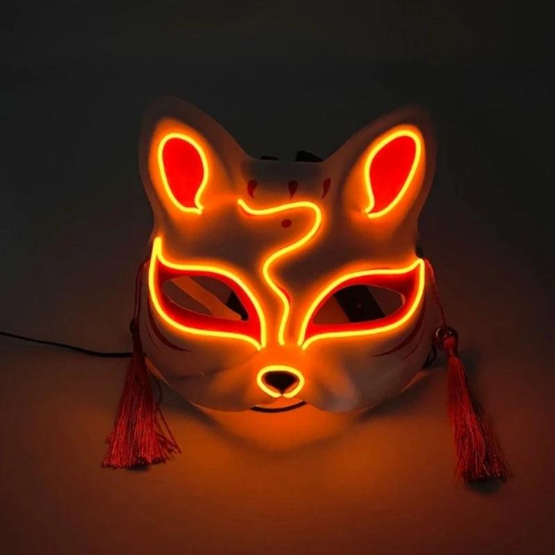 Masque Lumineux LED en Forme de Renard - Accessoire de Fête Innovant