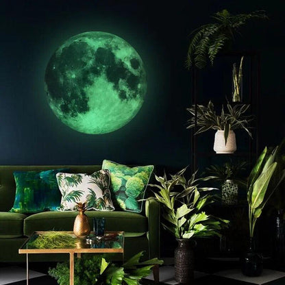 Autocollants Muraux Lumineux Lune et Étoiles - Décoration Phosphorescente pour Chambre d'Enfant