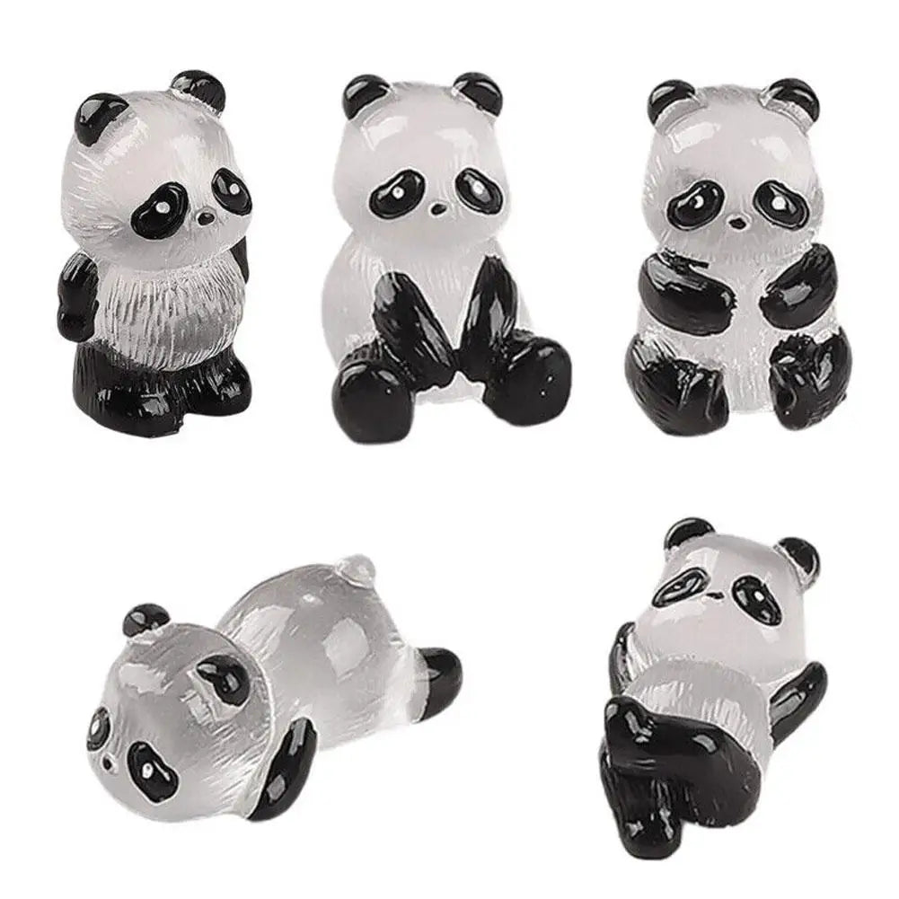 Pandas Lumineux en Résine - Accessoires de Décoration Lumineuse