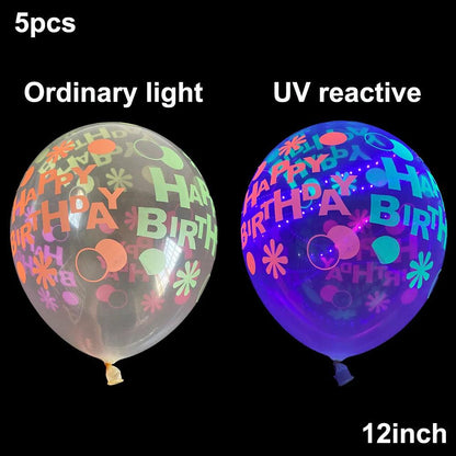 Ballons Lumineux UV Black Light Reactive de AADECORZZ - Pack de 30 - Variante