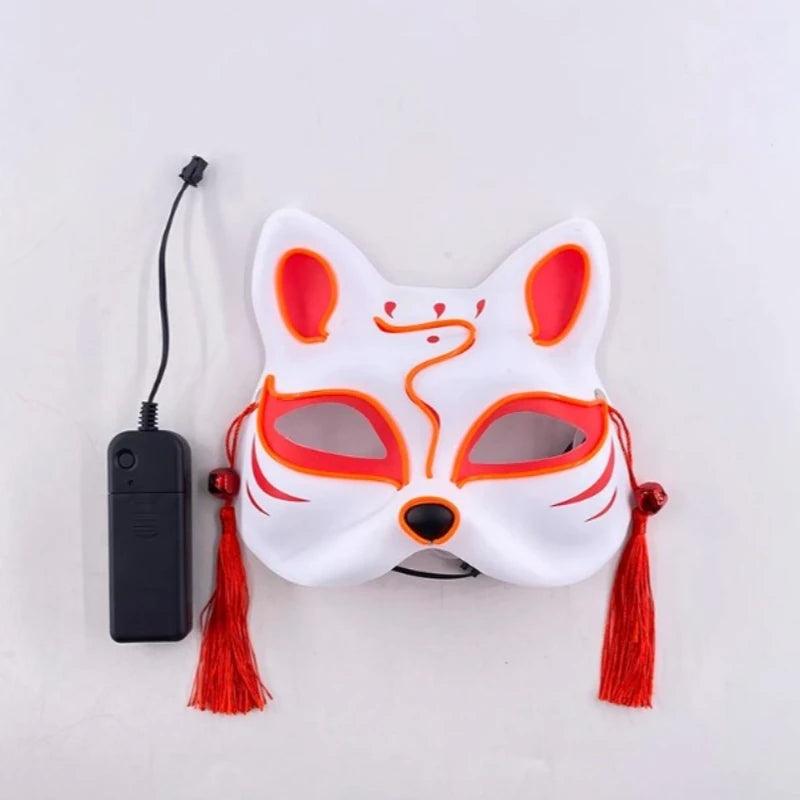 Masque Lumineux LED en Forme de Renard - Accessoire de Fête Innovant