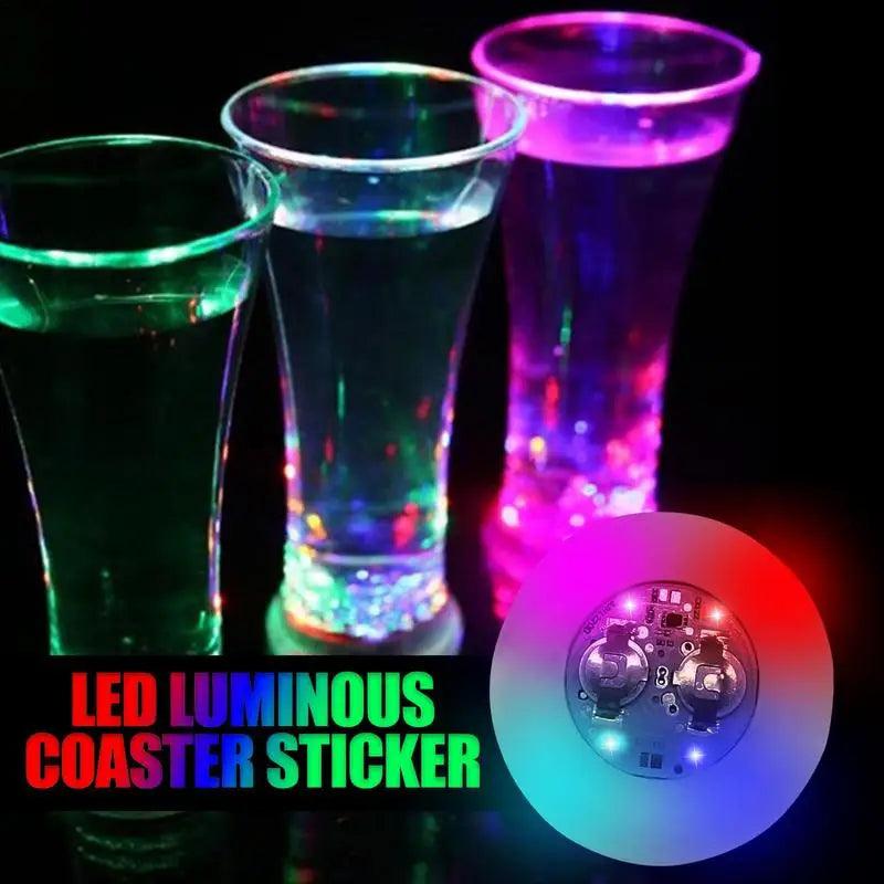 Sous-verres LED lumineux pour porte-gobelets de voiture - Décorations lumineuses pour soirées et festivals