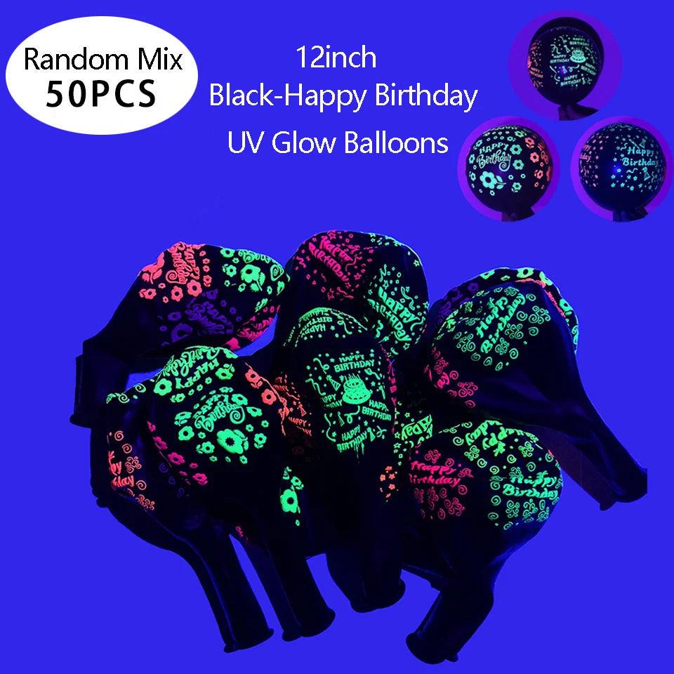 Ballons Réactifs UV pour Fêtes Fluorescentes - Variante