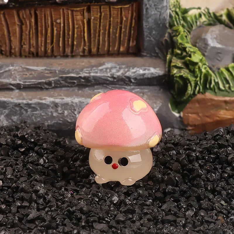 Mini champignons en résine pour décoration de maison ou jardin féerique - Paquet de 6 - Variante