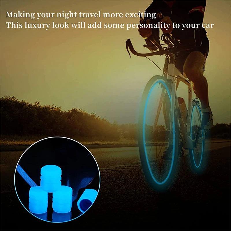 Capuchons de Valve Lumineux en Plastique ABS pour Sécurité Nocturne et Mode Fluo