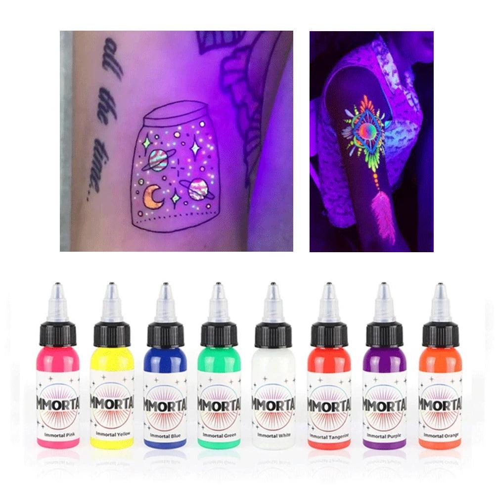 Encre de Tatouage Fluorescente Professionnelle FLAGWELL - Illuminez Vos Tatouages