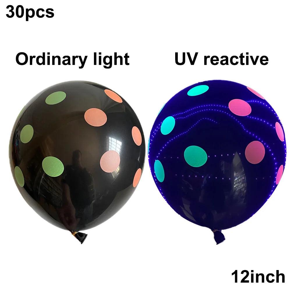 Ballons Lumineux UV Black Light Reactive de AADECORZZ - Pack de 30 - Variante