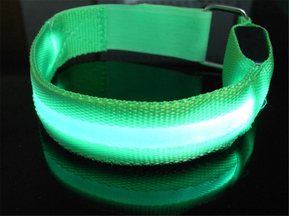 Bracelet de Course Lumineux LED à Charge USB avec Bande Réfléchissante