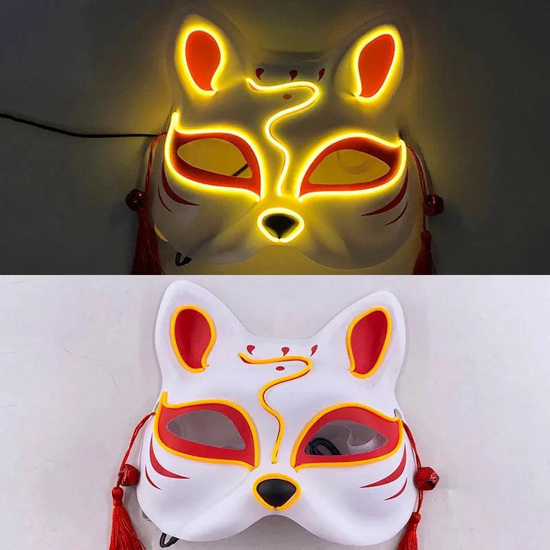 Masque Lumineux LED en Forme de Renard - Accessoire de Fête Innovant - Variante