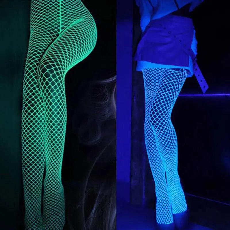 Bas en polyester pour femmes - Mode Fluo et Sécurité Nocturne