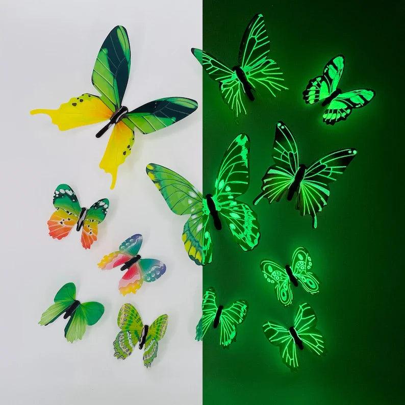 Papillons 3D en Papier Brillant pour Décoration Murale - Variante