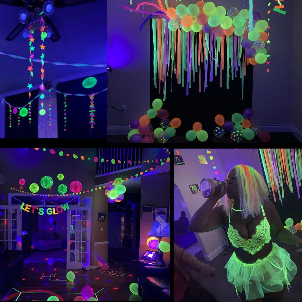 Ballons Réactifs UV pour Fêtes Fluorescentes